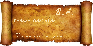 Bodacz Adelaida névjegykártya